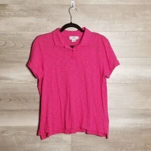 Vineyard Vines Women's Relaxed Every Day Polo T-Shirt Top Pink Size Medium